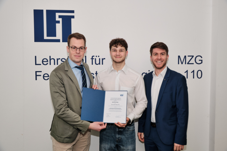 Vom VDI prämierte Abschlussarbeit am LFT